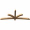 Ekena Millwork Davenport Timber Gable Bracket, Western Red Cedar, 84"W x 35"H x 3 1/2"D x 3 1/2"F, 10/12 Pitch GBW084X35X0404DAV00SWR - alternate 3